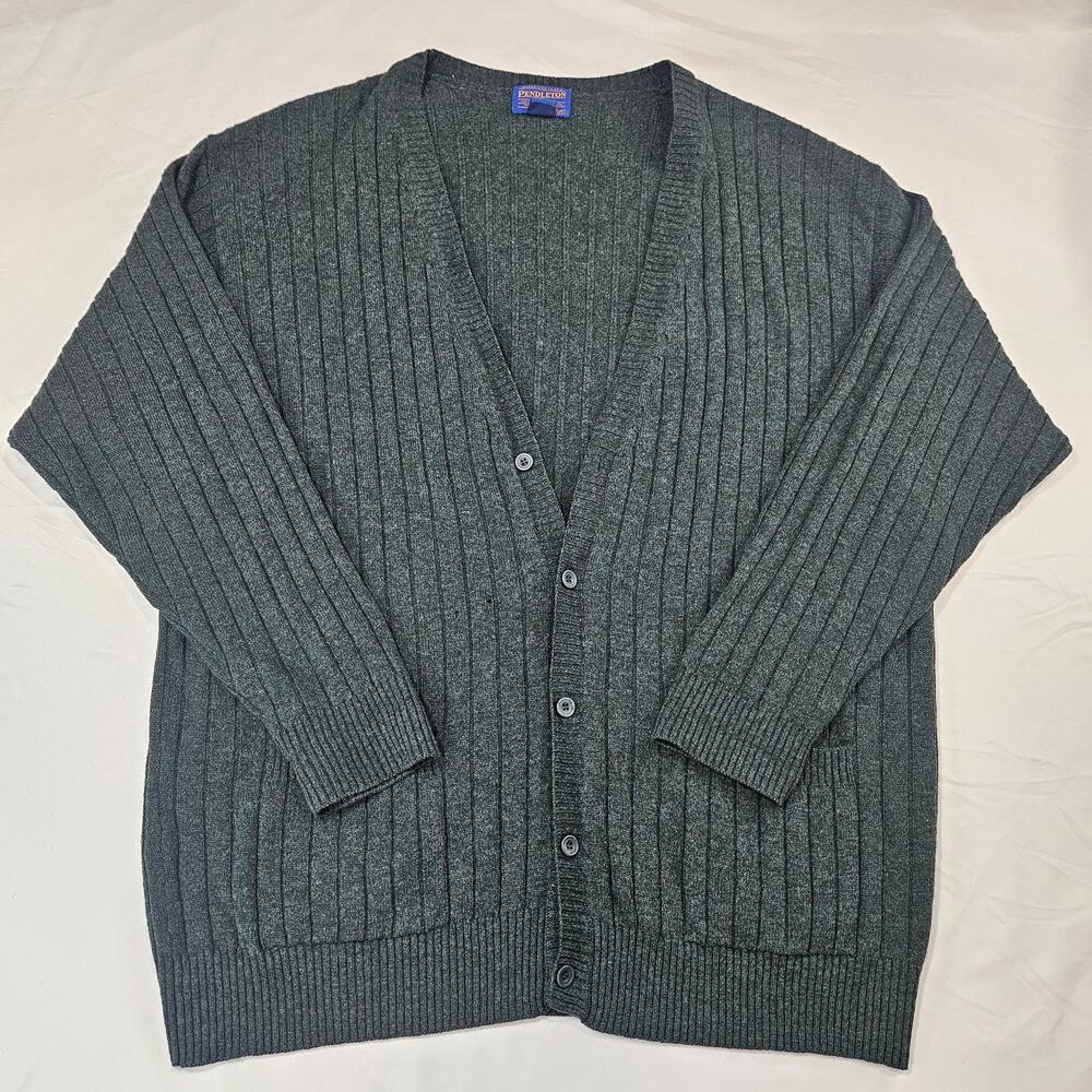 VTG Pendleton Wool Cardigan Sweater Mens XXL Olive